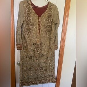 3pc heavy work shalwar kameez. Pakistani indian shaadi outfit desi